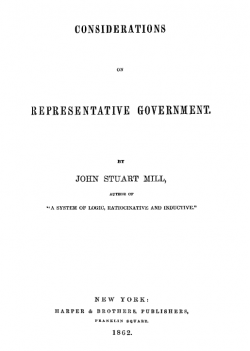 Considerations on Representative Government