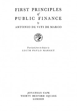 First Principles Of Public Finance