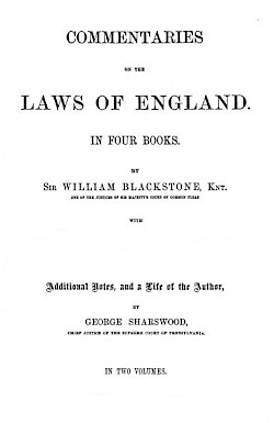 Commentaries on the Laws of England