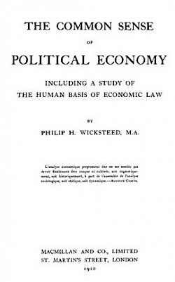 The Common Sense of Political Economy