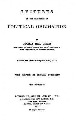 Lectures on the Principles of Political Obligation