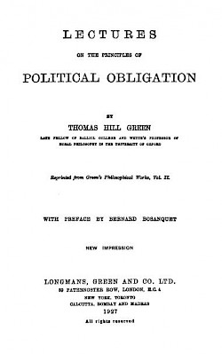 Lectures on the Principles of Political Obligation