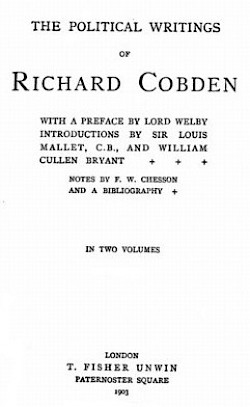 The Political Writings of Richard Cobden